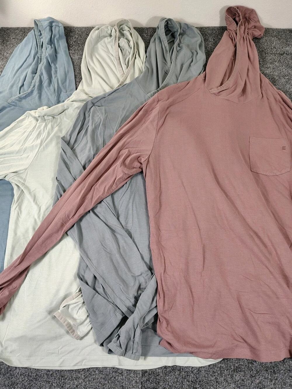 Free Fly Bamboo Lightweight Hoodie Sun Shirt Men's M UPF 20 Stretch LS Lot of 4